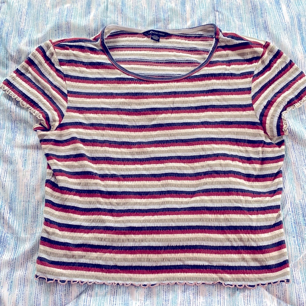 Multicolor American Eagle Crop Top